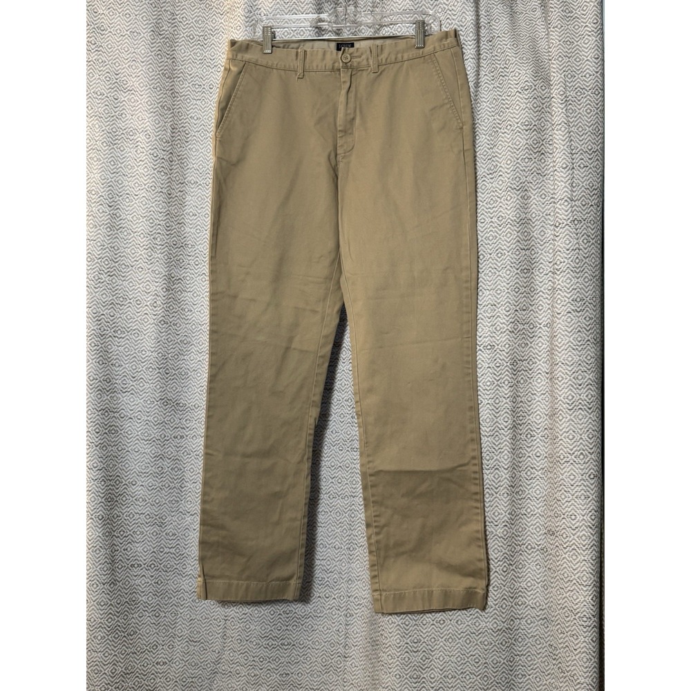 J.Crew Tan The Sutton Straight Leg Khaki Pants Mens 33x32